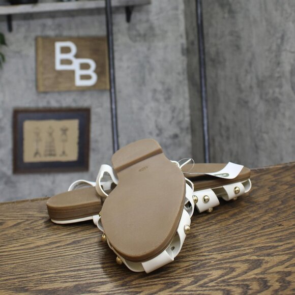 NWT Universal Thread Winnie Wide Width Studded Fisherman Sandals Off White 11W - Picture 9 of 10